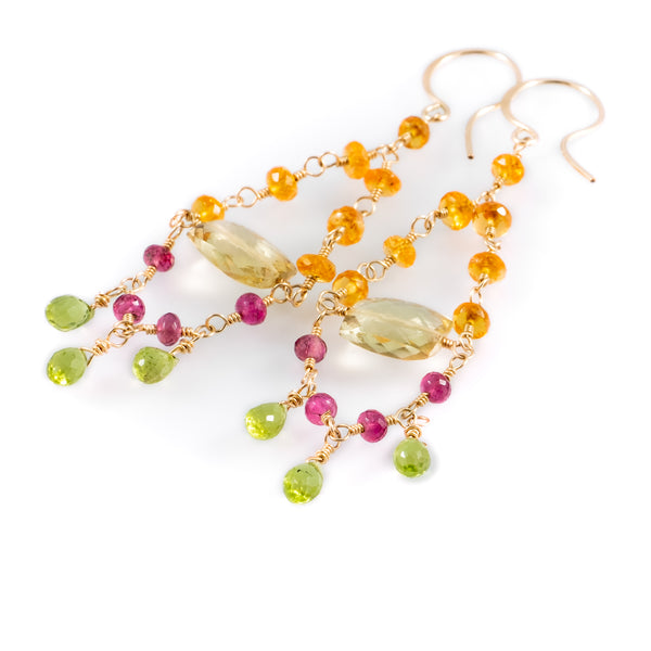 Citrus chandelier earrings