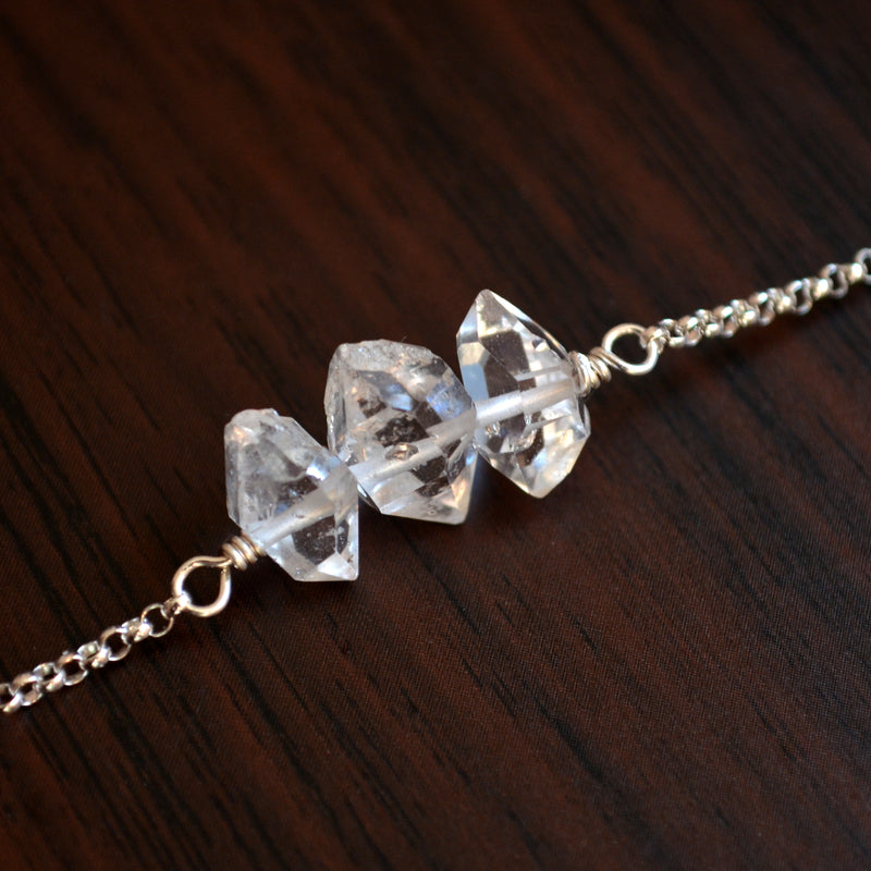 Herkimer Diamond Bracelet in Sterling Silver
