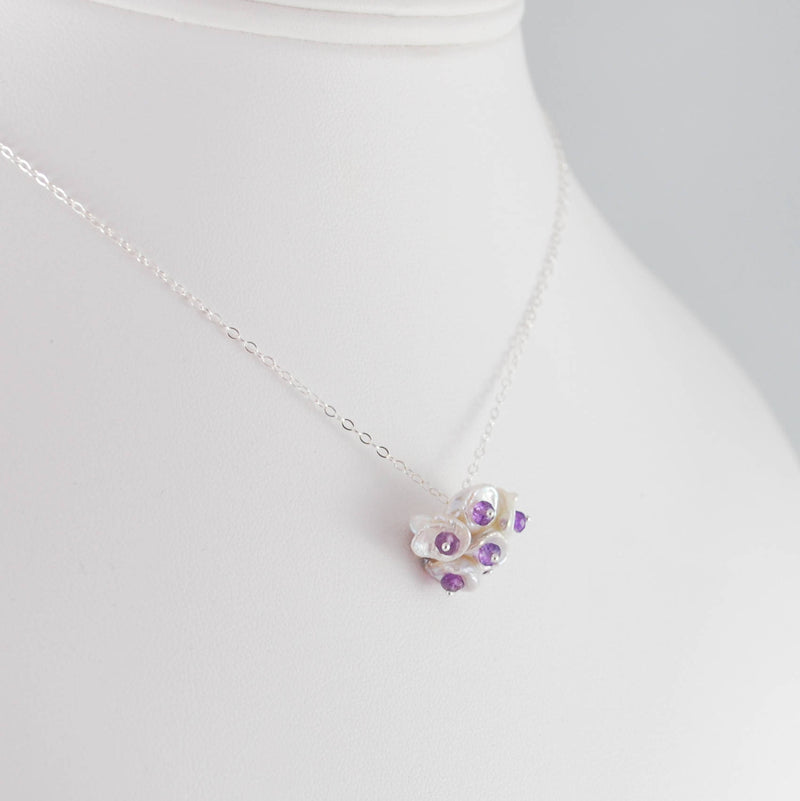 Sapphire Flower Blossom Necklace