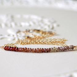 Tundra Sapphire Necklace,  Autumn Shades