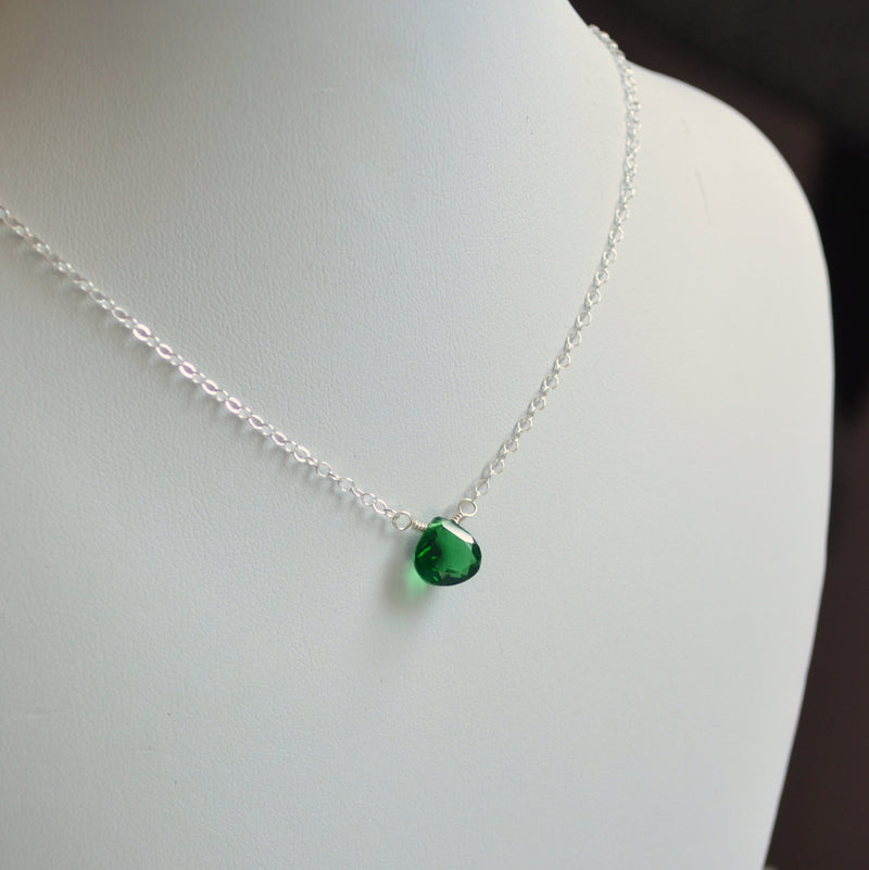 Emerald Green Quartz Necklace