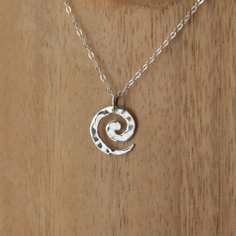Sterling Silver Spiral Necklace