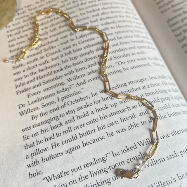 Gold Paperclip Chain Anklet