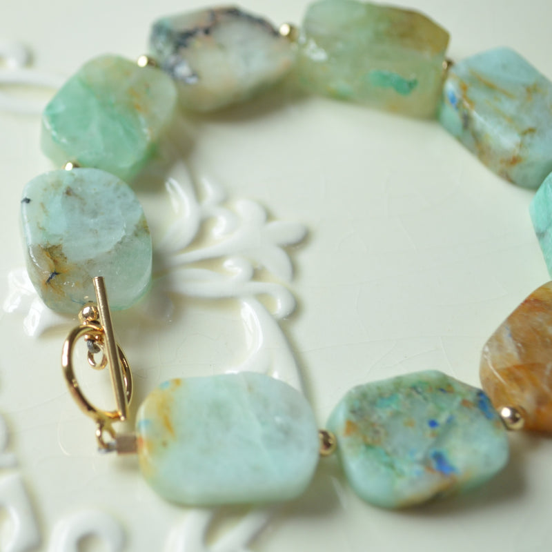 Chunky Chrysoprase Beaded Bracelet