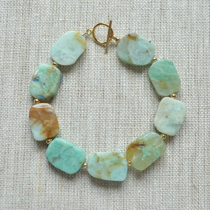 Chunky Chrysoprase Beaded Bracelet