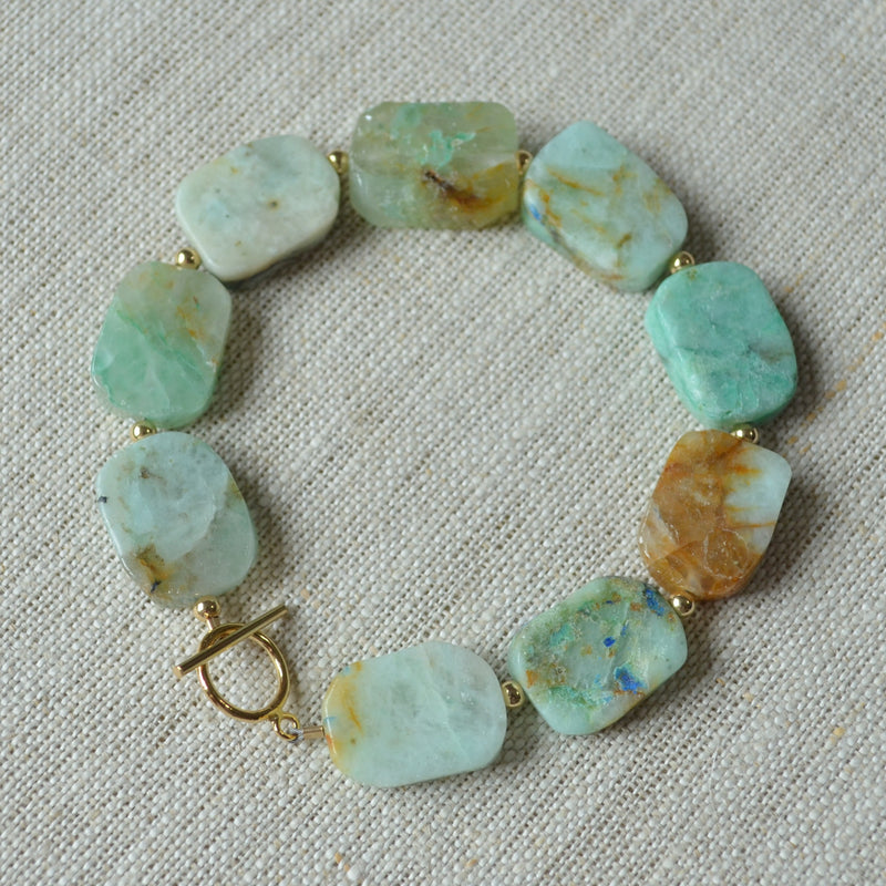 Chunky Chrysoprase Beaded Bracelet