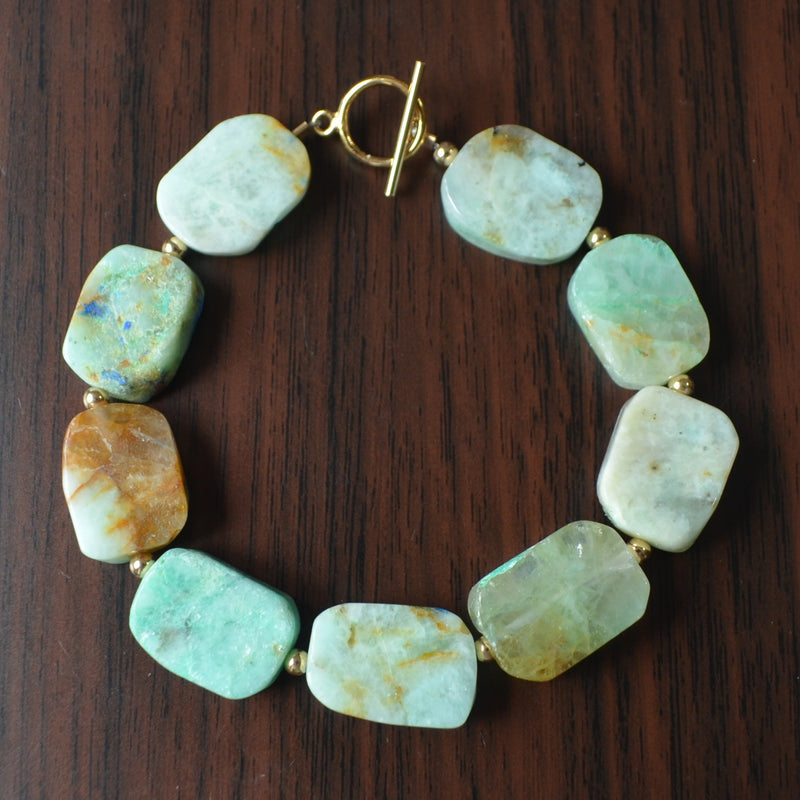 Chunky Chrysoprase Beaded Bracelet
