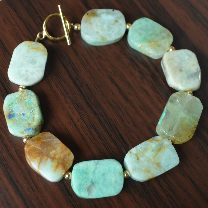 Chunky Chrysoprase Beaded Bracelet