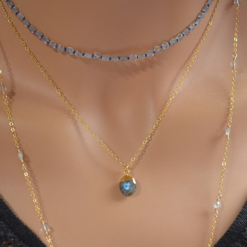 Layering Necklace Set with Labradorite