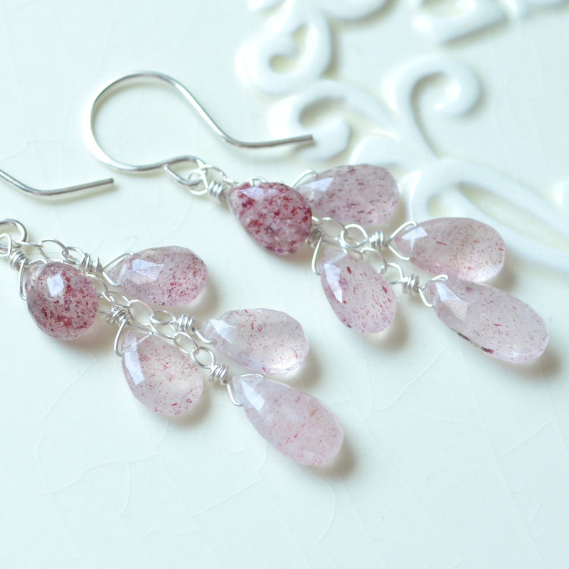 Lepidocrocite Dangle Earrings in Sterling Silver