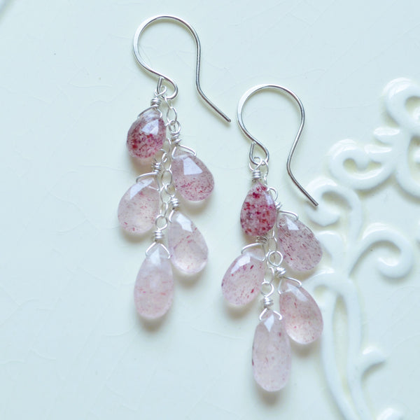 Lepidocrocite Dangle Earrings in Sterling Silver