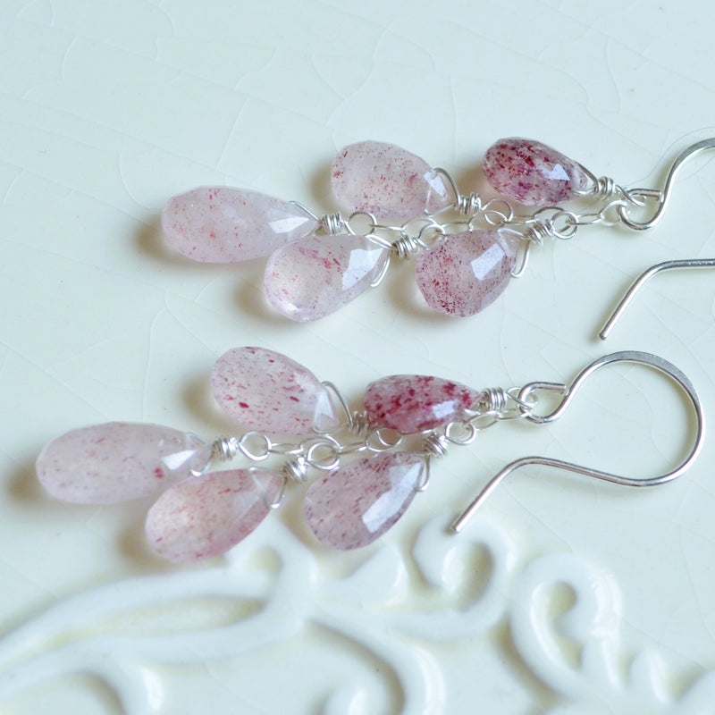 Lepidocrocite Dangle Earrings in Sterling Silver