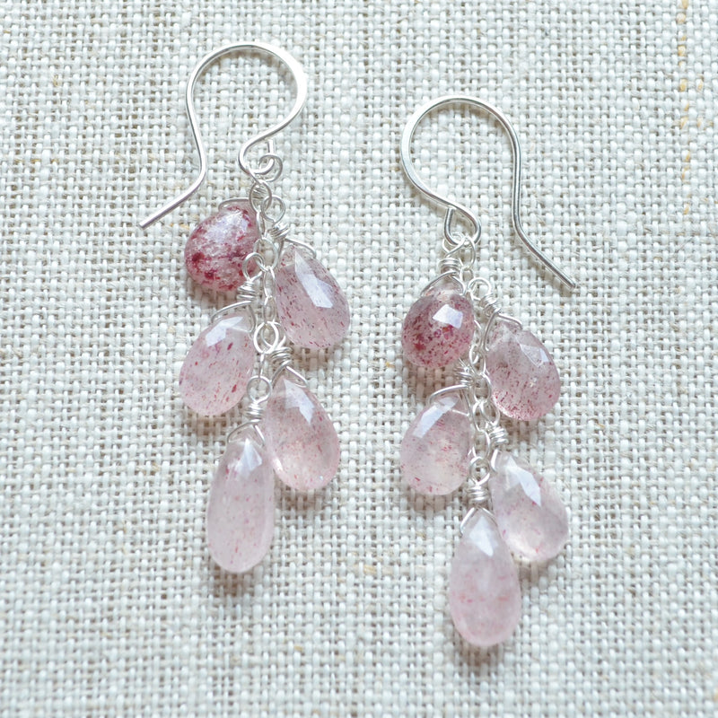 Lepidocrocite Dangle Earrings in Sterling Silver