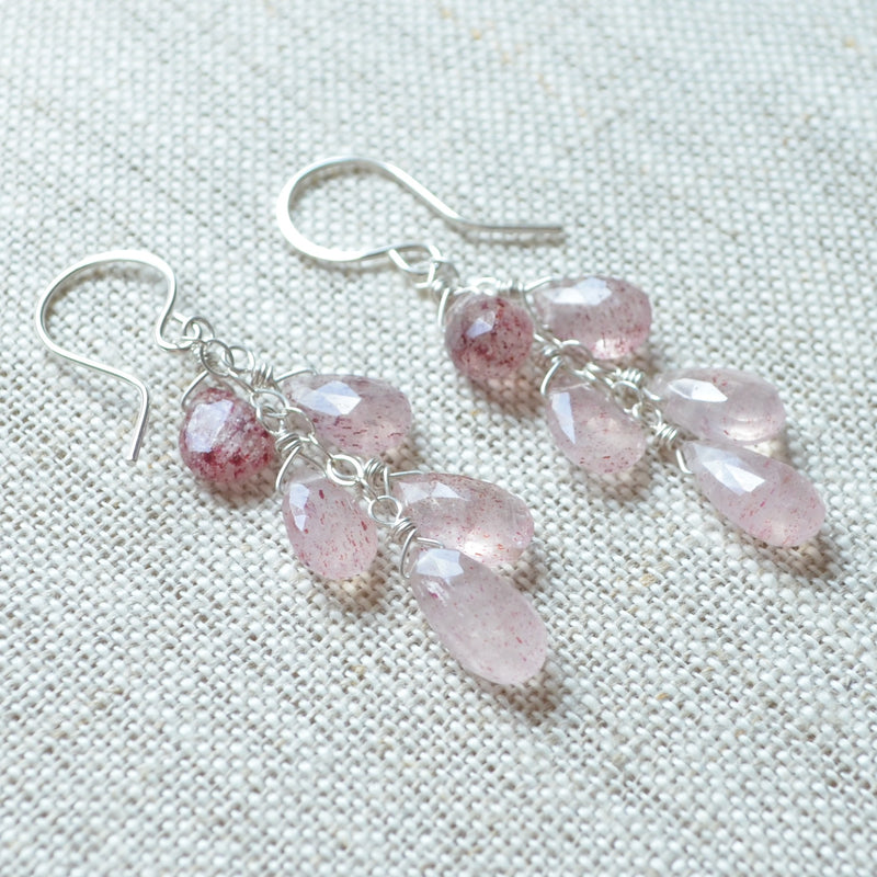 Lepidocrocite Dangle Earrings in Sterling Silver