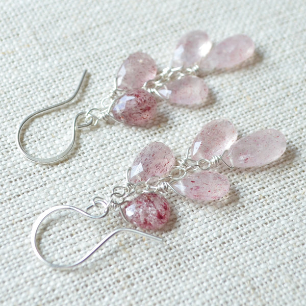 Lepidocrocite Dangle Earrings in Sterling Silver