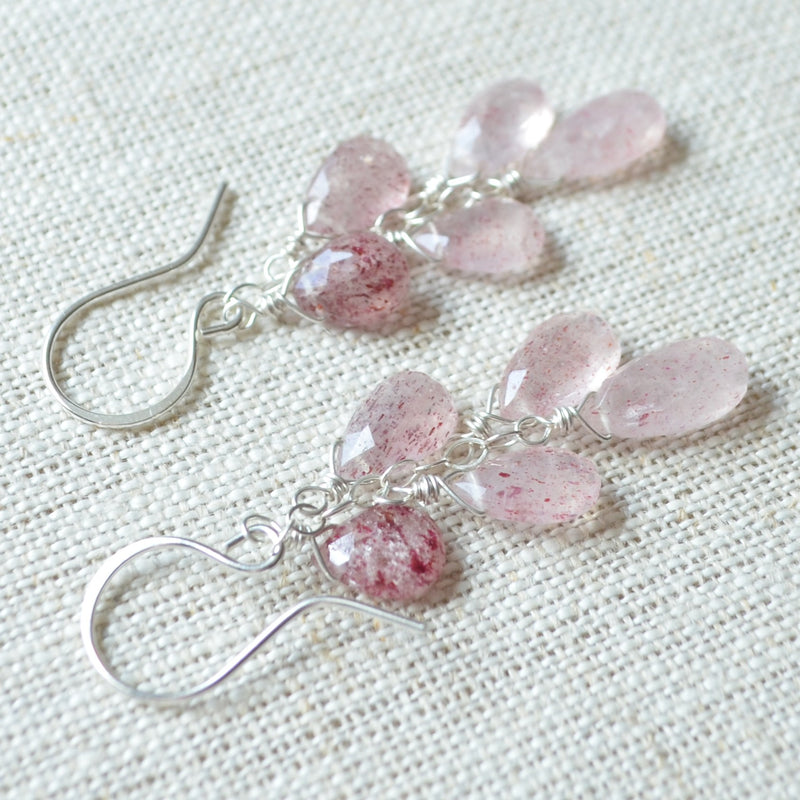 Lepidocrocite Dangle Earrings in Sterling Silver