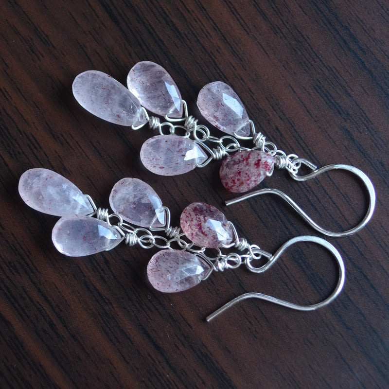Lepidocrocite Dangle Earrings in Sterling Silver