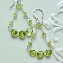 Peridot Chandelier Earrings in Sterling Silver