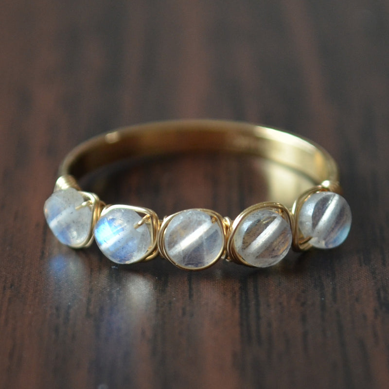 Labradorite Ring in Gold