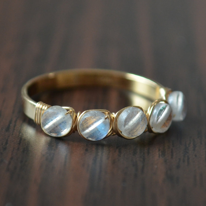 Labradorite Ring in Gold