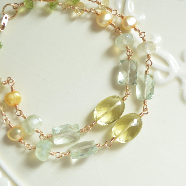 Spring Bridal Bracelet - Lemon Lime