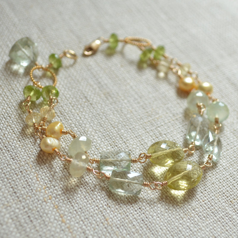 Spring Bridal Bracelet - Lemon Lime