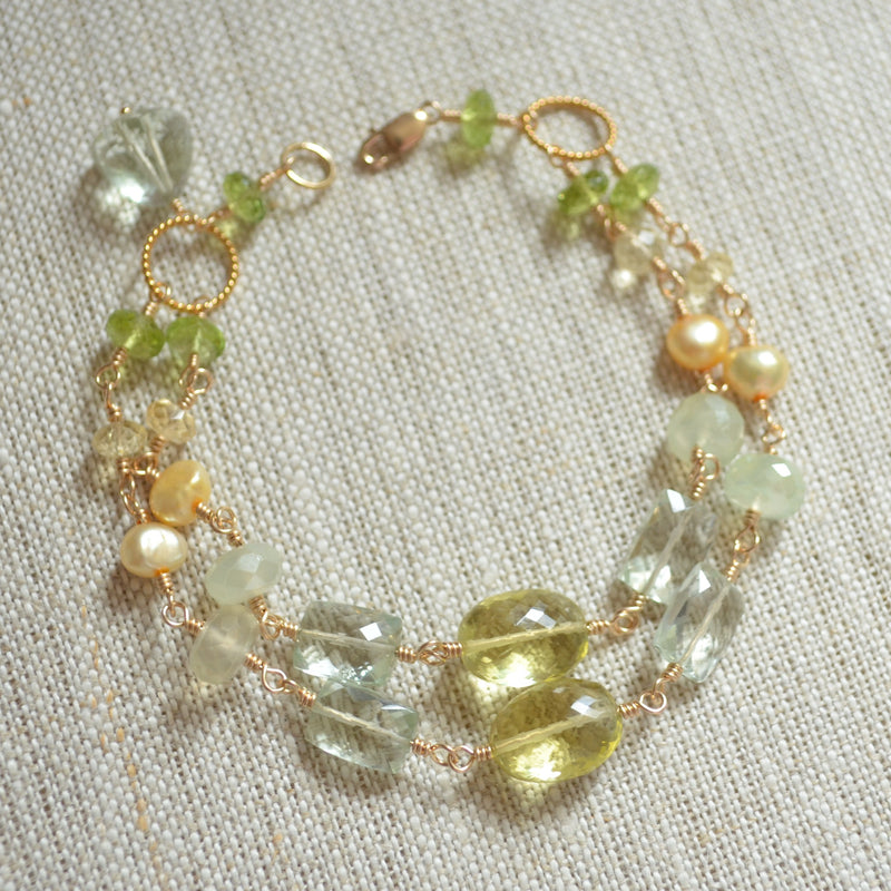 Spring Bridal Bracelet - Lemon Lime