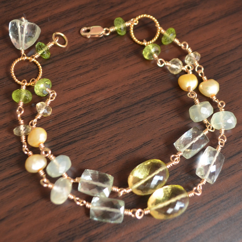Spring Bridal Bracelet - Lemon Lime