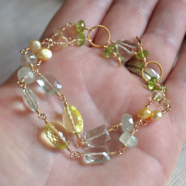 Spring Bridal Bracelet - Lemon Lime