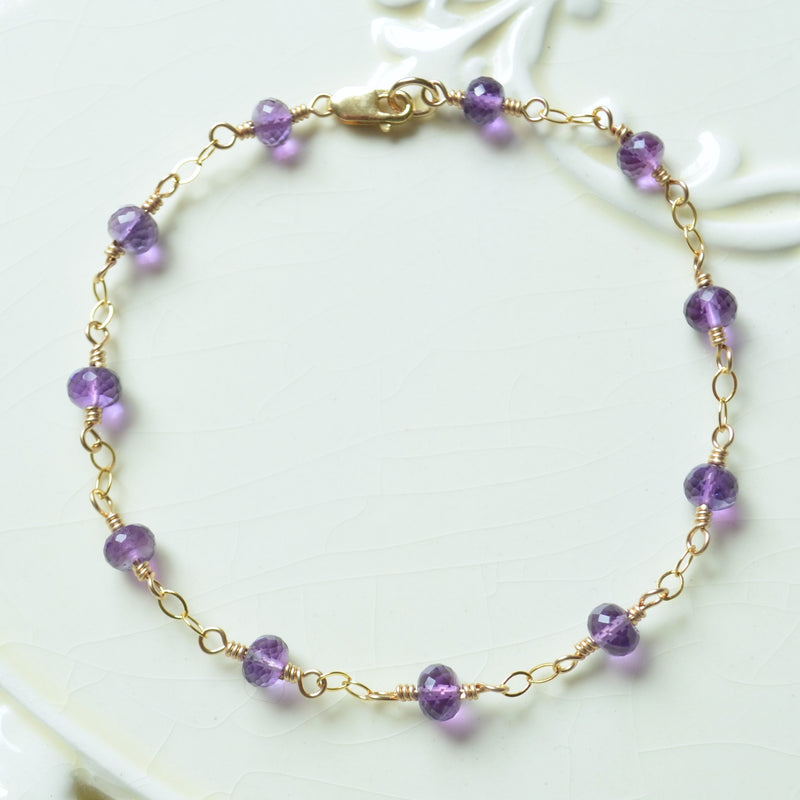 Dainty Amethyst Bracelet