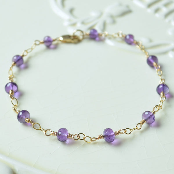 Dainty Amethyst Bracelet