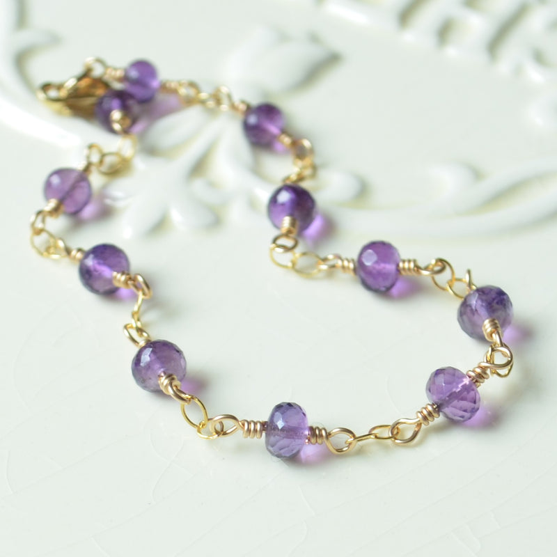 Dainty Amethyst Bracelet