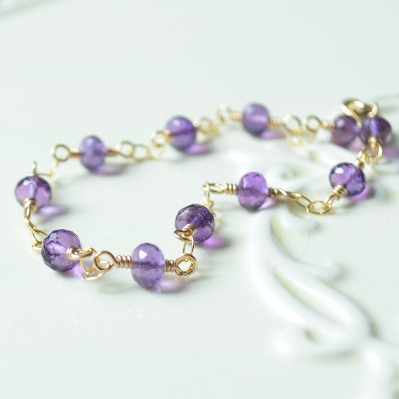 Dainty Amethyst Bracelet