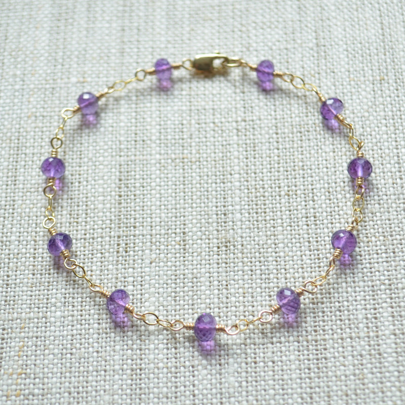 Dainty Amethyst Bracelet