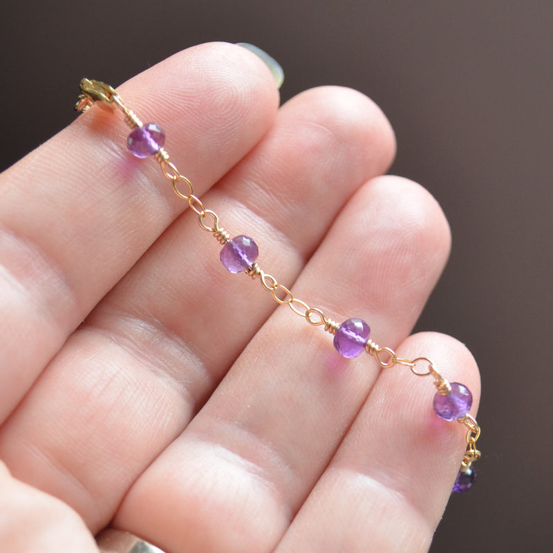 Dainty Amethyst Bracelet