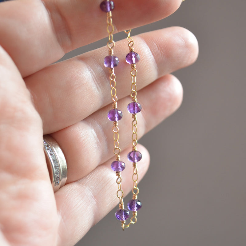 Dainty Amethyst Bracelet