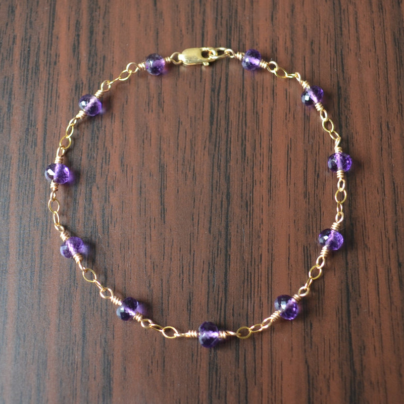 Dainty Amethyst Bracelet