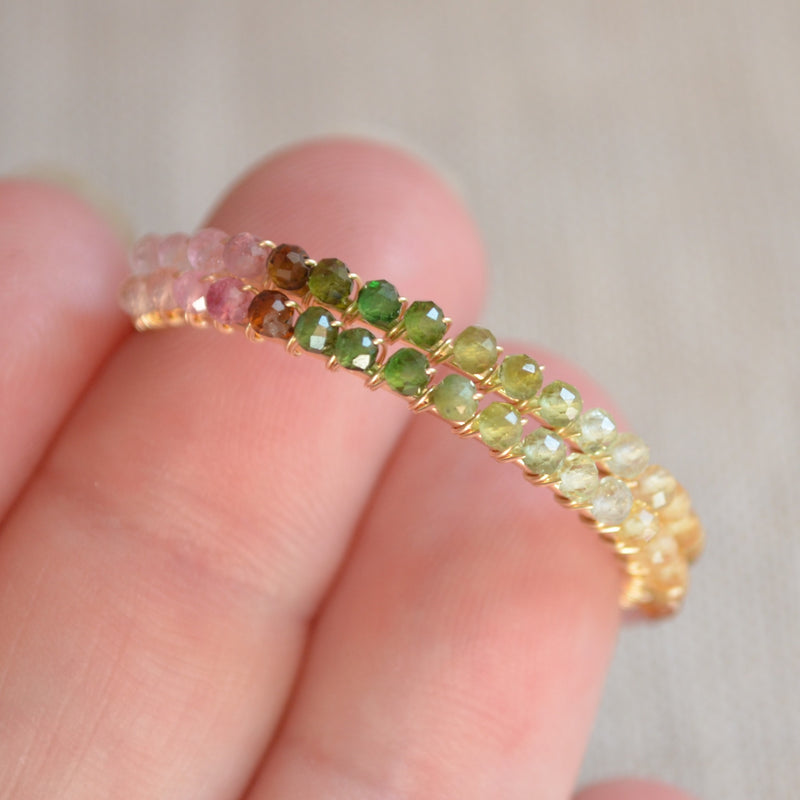 Tourmaline Hoop Earrings in Gold