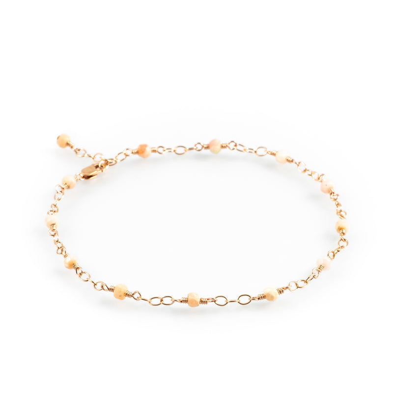 Sandy toes opal anklet