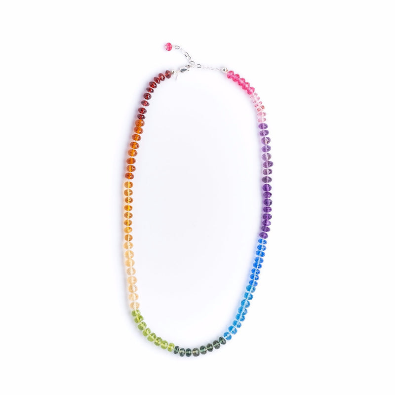 Hand-knotted rainbow necklace