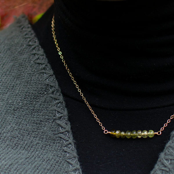 Autumn ombre necklace