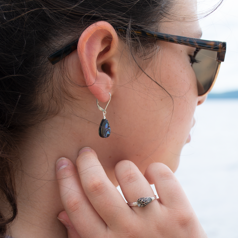 Breezy day abalone earrings