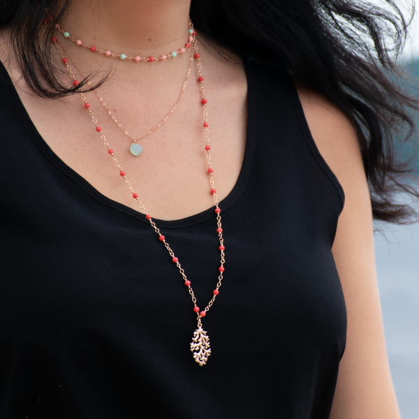 Coral Reef Layered Necklaces (set of three)