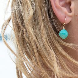 Coastal blue drop earrings