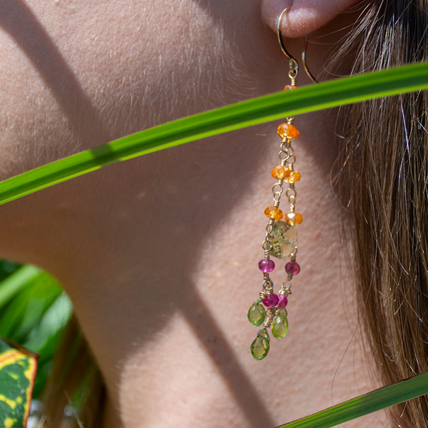 Citrus chandelier earrings