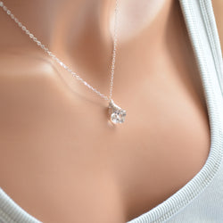 Crystal Quartz Necklace in Sterling Silver