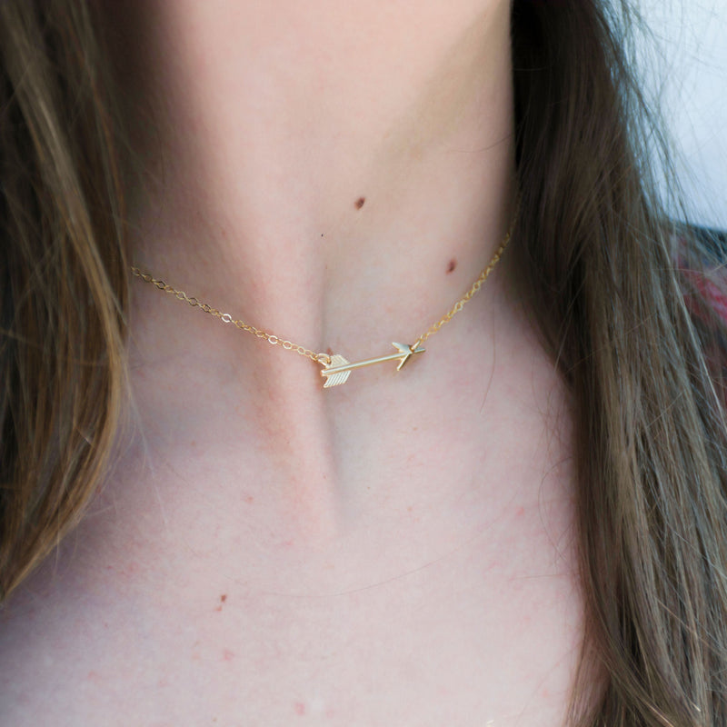 Gold Arrow Choker Necklace