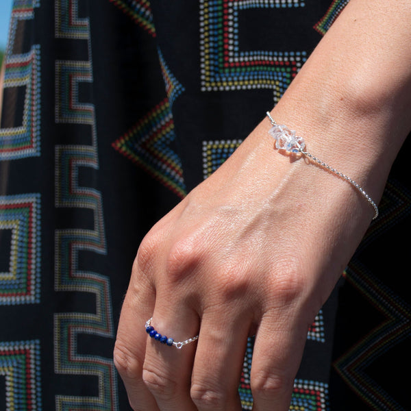 Herkimer Diamond Bracelet in Sterling Silver