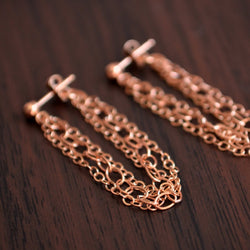 Rose Gold Chain Earrings
