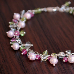 Spring Wedding Bracelet in Sterling Silver - Rosebud